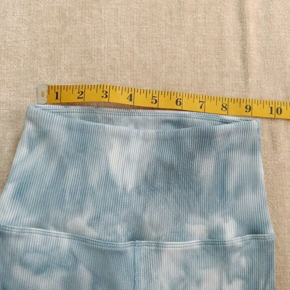 Carbon38 Tie Dye Ribbed High Waisted Biker Shorts Blue XS - Picture 4 of 7
